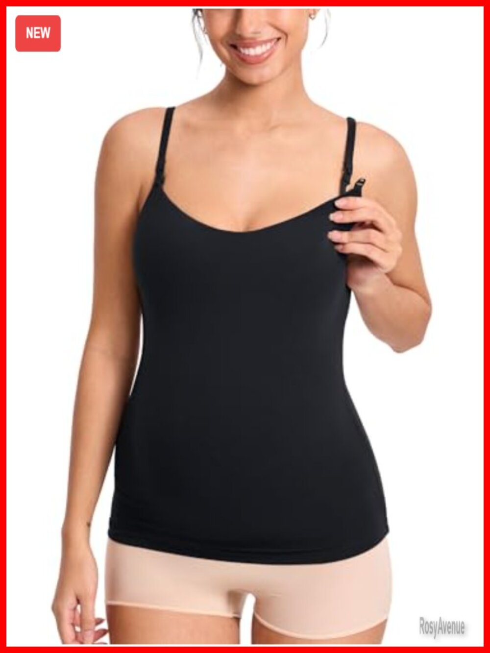 Nursing Tank Top Slim Fit Sleeveless Pull On Breastfeeding